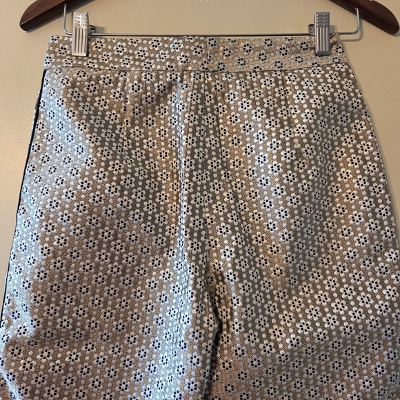 Maje Women's Floral Print Straight Jacquard Metallic Trousers Pants Size EU 34 - Picture 15 of 16